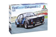 Italeri -3664 Ford Escort Zakspeed Gr.2, Scale 1:24, Model Kit, Plastic Modeling, Multicolor, IT3664 for For collectors over 14 years old