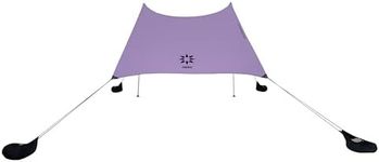 Neso Tents Beach Tent with Sand Anchor, Portable Canopy Sunshade - 7' x 7' - Patented Reinforced Corners (Lavender)