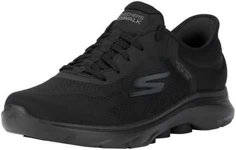 Skechers Men's Gowalk 7 Slip-On Sneaker, Black/Black, US 12