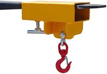 GaeaAuto Forklift Lifting Hook Attachment 2200lbs Capacity Single Mobile Forklift Crane with Swivel Hook and Large T-Screw Forklift Lifting Hoist Fork Lifting Hook Device