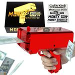 Money Gun Shooter – RUVINCE Money Gun for Movies That Look Real, Prop Gun Make it Rain, Handheld Cash Gun for Game Movies Party