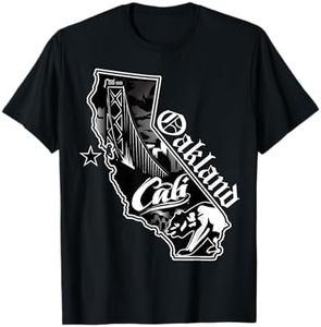 Oakland California Map T-shirt Northern Cali Tee Bay Area CA T-Shirt