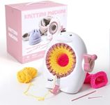 MLMLH Knitting Machine with Row Counter, 22 Needles Round Knitting Loom Machine Kit for Kids Adults, Board Rotating Double Knit Loom Kit for Sock/Hat