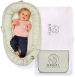 Blissful Beginnings Organic Baby Lounger with Travel Bag- Adjustable Lounger for 12-24 Months Babies - Breathable & Portable Infant Lounger Pillow, Newborn Essentials Baby Nest Lounger