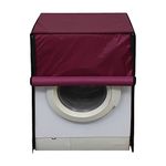 Lithara Waterproof Front Load Washing Machine Cover 7 Kg, 7.2 Kg, 7.5 Kg, 8 Kg (Maroon)