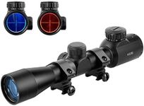 Beileshi 4x32 Scope, Red Blue Illuminated Scopes, Archery Accessory with 20mm Mounts