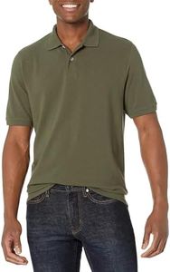 Amazon Essentials Men's Regular-Fit Cotton Pique Polo Shirt (Available in Big & Tall), Olive, X-Large