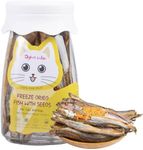 Freeze Dried Capelin Fish - Single Ingredient Cat and Dog Treats Natural Animal Protein Healthy Tasty Snacks for Training (85g)