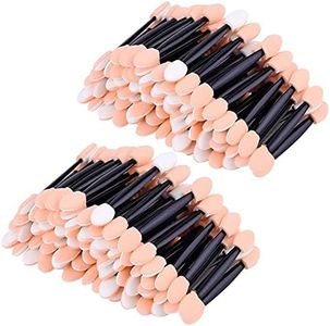 JZK 200x Cepillos para ojos de esponja desechable aplicador de sombra de ojos, brochas de esponja para sombra de ojos cepillo ovalada de doble cabezal profesionales para cosméticas