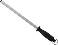 Messermeister 12” 4-Sided Diamond Sharpening Rod with Soft-Grip Handle - Knife Sharpener to Shape, Restore, Maintain & Polish Knives - 200, 400, 600 & 1000 Grit Diamond Abrasive