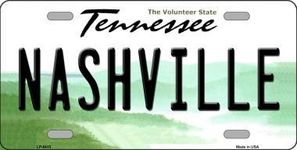 Nashville Tennessee Novelty Metal License Plate LP-6415