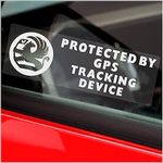 Platinum Place 5 x Stickers PPVAUXHALLGPS GPS Tracking Device Signs Security WINDOW Labels Car Van Alarm Tracker WHITE on Clear 75x25mm