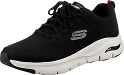 Skechers Men's Arch Fit Paradyme Sneaker, Black Textile White Trim, 9.5 UK