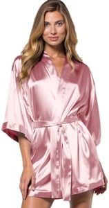 Turquaz Women's Bride Bridesmaids Robe - Satin Kimono Robes for Wedding & Bridal Party Silk Like Lightweight Robes for Women