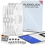 PLEXICLICK® ORIGINAL Number Plate Holder for Cars - Frameless Invisible - Transparent - Universal License Plate Holder - For UK 3mm Frames