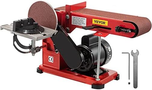 VEVOR Belt Sander 4" x 36", Disc Combo Sander 6",Electric Adjustable Bench Belt Sander 375W,Grinder Bench Sanding Machine With 4 Rubber Foot Pad