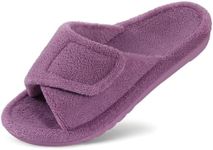 shevalues Orthopedic Slippers for Women with Arch Support Adjustable Open Toe House Shoes for Plantar Fasciitis, Purple 40