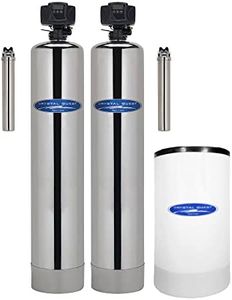 Smart Whole House Water Filter (9-13 GPM) + Water Softener | Stainless Steel Tank, Filters 1,500,000 Gallons | Crystal Quest