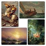 Windup Fridge Magnets Posters - Top 4 World Famous Medieval Art Paintings - Large - 6 x 9 inch Each - Set of 4