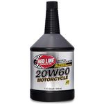 Red Line 12604 20W-60 Motorcycle Oil - 1 Quart Bottle