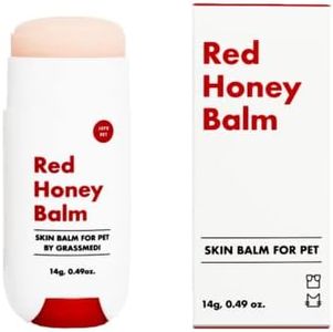 Red Honey Balm - Long Lasting Dog Cat Skin Nose Paw Wax Balm, Anti Slip & Help Reduce Licking, Dry Cracked Chapped Pad Soothing Butter, Pet Hotspots Itchy Allergy Relief Moisturizer 0.5 oz.