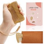 Mowawa Sandalwood Birthing Comb For Pain Relief & Delivery Essentials- Labor Gifts with Birth Affirmation For Women- Wood Comb For Pregnancy Contraction