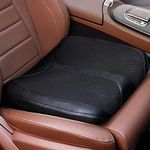 QYILAY Car Memory Foam Heightening Front Seat Cushion for Short People Driving,Hip(Coccyx/Tailbone) and Lower Back Pain Relief Butt Pillows,for Truck,SUV,Office Chair,Wheelchair,etc.