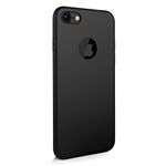 naykodi Soft Silicone Simple Slim Ultra Thin Back Cover Case for iPhone 7/8 (Matte Black)