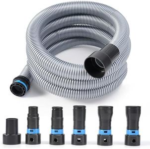16FT Shop Vac Hose Dust Collection Hose Kit for Home & Shop Vacuum System with Expanded Multi-Brand Power Tool Adapter Set with 6 Sander Vacuum Adapters for 2-1/2" Dust Collector Vacuum Connection