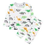 Real Basics Cotton Clothing Sets For Boys & Girls - Unisex Clothing Sets Full Sleeve T-Shirt & Pant, White