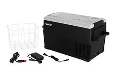 Camco 51514 CAM-350 Portable Refrigerator, AC 110V/DC 12V Compact Fridge/Freezer, 35-Liter - Keeps Food and Drinks Cold While On-the-Go - Ideal for Road Trips, RVing, Camping, Boating and Tailgating