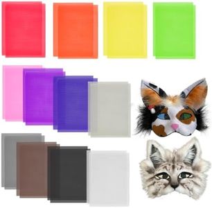 24 Pack Eye Mesh, 12 Color Eye Mesh for Therian Mask, 7.87 x 5.91 Inch DIY Therian Mask Kit for Furries Cosplay, Props, Fursuits, Craft Making