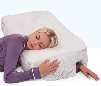 Wife Pillow - Medium Firm High Density Support. Orthopedic Arm Hole Slots for Relief of Shoulder & Neck Pain. Adjustable for Side, Back, Stomach Sleeper. Rayon Shell/Cooling Shredded Memory Foam