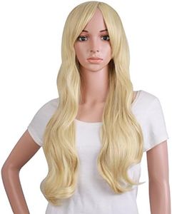 MapofBeauty 50 cm/ 20 Inch Long Curly Natural Fashion Beautiful Wig (Blonde)