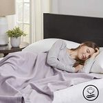 Madison Park Liquid Cotton Blanket Breathable, Softer Ring Spun Weave, Diamond Motif, Luxurious 100% Cotton All Seasons Lightweight Summer Blanket for Bed, Couch, Office, Lilac, King