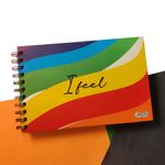 MESSKETEERS - Say Hey to Art - Travel Journal/diary/scrapbook, Easy To Carry And Premium Papers (PRIDE RAINBOW)