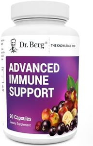 Dr. Berg's Advanced Immune Support - Daily Immunity Multi-System Defense Supplement with Vitamins C, D, Zinc, & Elderberry, 90 Vegetarian Capsules