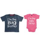 Edward Sinclair 3-4yrs | Matching | Big Brother T-shirt & I'm The baby sister | bodysuit set | 0-3months | (Brother&Sister Combo)