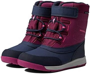 Merrell Snow Storm Waterproof Boot, Berry/Navy, 5 US Unisex Big Kid