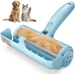 ORDORA Pet Hair Remover for Furniture/Bed, Reusable Dog Hair Remover Roller for Dog & Cat, Self-Cleaning, No Adhesive or Sticky Tape Needed, Perfect Fur Remover for Couch (Blue)