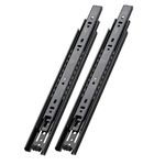 SHUHANG Full Extension Drawer Slides 8 10 12 14 16 18 20 22 24 Inch 100lb Load Capacity Side Mount Ball Bearing Glides Runners Rails Cabinet Dresser Wardrobe Kitchen Trash Black (10 Inch,1 Pair)