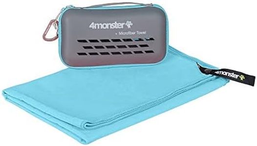 4Monster Microfibre Travel Towel Quick Dry, Lightweight Gym Towel Ultra Soft, Super Absorbent Compact Camping Towel for Sports Gym Beach Camping Yoga Swimming Hiking