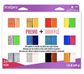 Sculpey Soufflé™ & Sculpey Premo™ Premium, Polymer Oven-Bake Clay, 24 unique colors set, Non Toxic, 11.43 lbs., Great for jewelry making, holiday, DIY, mixed media and more!