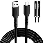 Mini USB Cable 2 Feet, USB 2.0 Type A to Mini B Cord Compatible PS3 Controller, MP3 Player, Digital Camera, Yeti Microphone and More with 2 Cable Ties- 2 ft