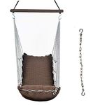 Kkriya Home Decor ® Cotton Swing Jhula for Home Adult Balcony Garden Indoor Outdoor (Full, Brown)