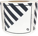 Hazard Class 9 D.O.T. Miscellaneous Dangerous Goods | 120 mm 4 x 4" Inch | 500 Pack