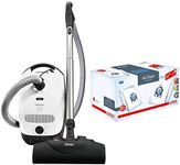 Miele Classic C1 Cat and Dog Canister HEPA Vacuum Cleaner with SEB228 Powerhead Bundle - Includes Performance Pack 16 Type GN AirClean Genuine FilterBags + Genuine HEPA Filter