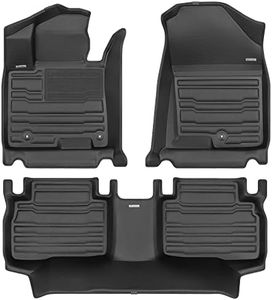 TuxMat - for Hyundai Tucson Hybrid 2022-2024 Models - Custom Car Mats - Maximum Coverage, All Weather, Laser Measured - This Full Set Includes 1st and 2nd Rows