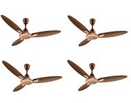 Usha Bloom Magnolia Goodbye Dust Ceiling Fan 1250mm, pack of (4, Sparkler Golden and Brown)