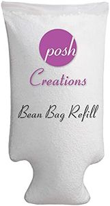 Posh Creations Filling Bean Bag Refill, 100 L, White with EZ-Pour Zipper Spout